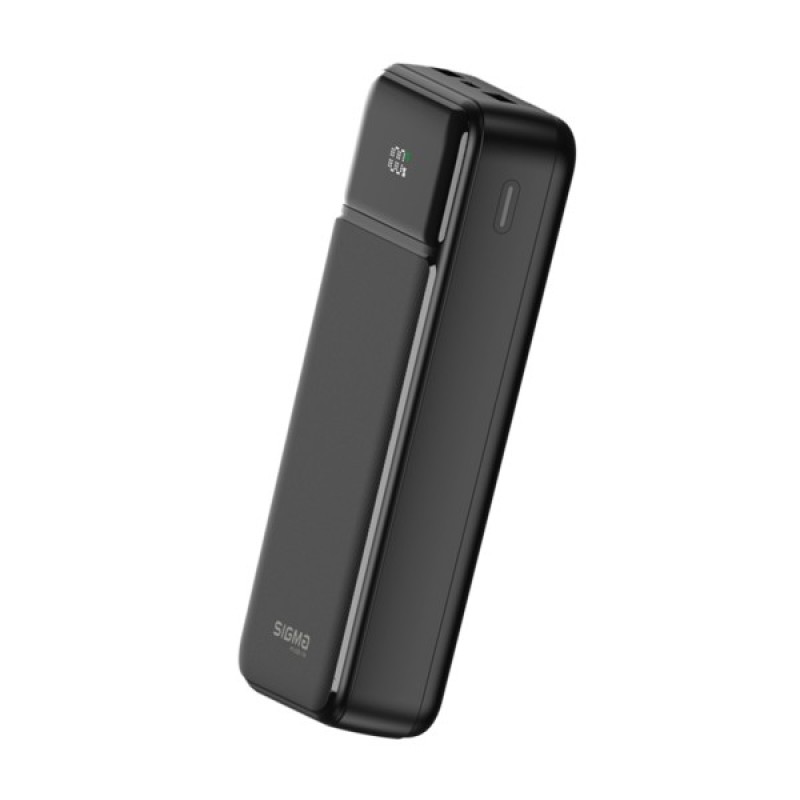 Батарея універсальна Sigma X-power SI20A4QL 20000mAh, PD/20W, QC/22.5W, LED, cable 20w, black (4827798799710)