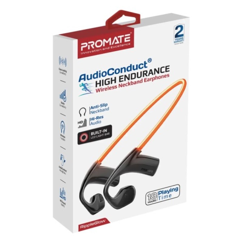 Навушники Promate RippleGlow Black (rippleglow.black)