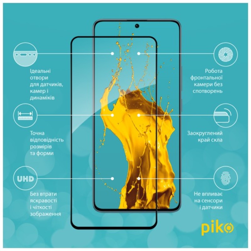 Скло захисне Piko Full Glue Xiaomi Redmi Note 13 Pro 5G Black (1283126584008)