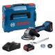Шліфувальна машина Bosch GWS 18V-8 125мм, 18В, 2x5Ah, 0-11000об/хв, 1.7кг, кейс (0.601.9N9.003)
