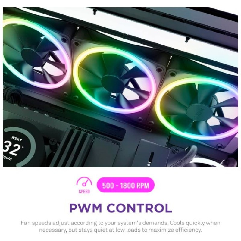 Кулер до корпусу NZXT F120RGB Duo-120mm Dual-sideRGB Fan-Tripl (RF-D12TF-B1)