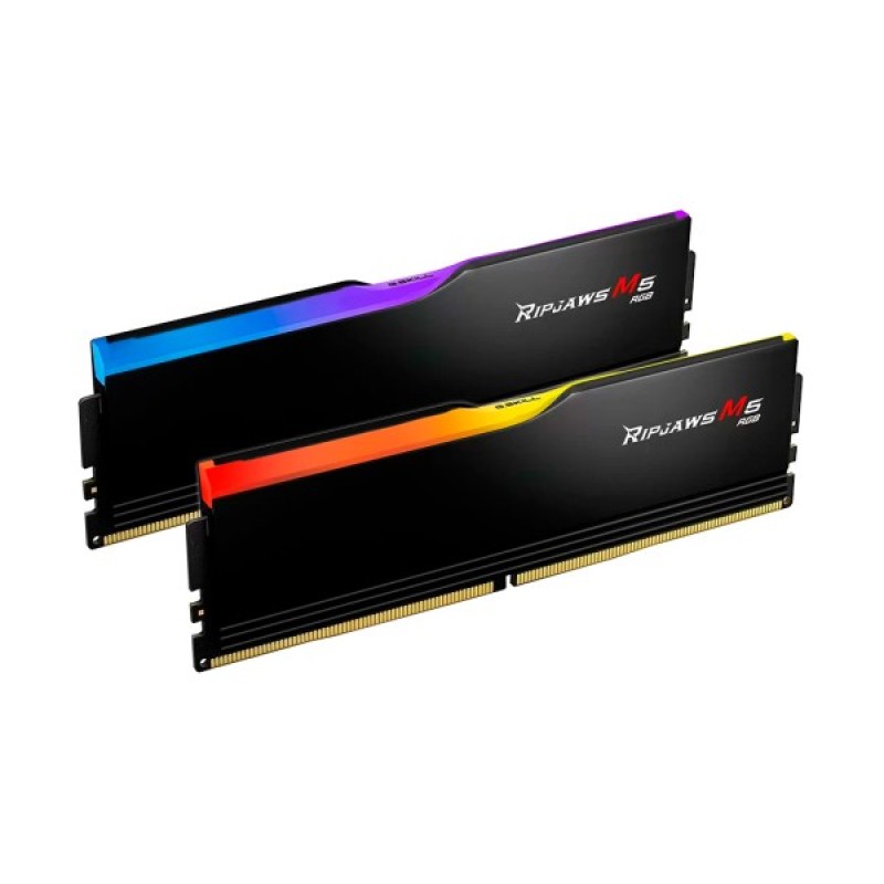 Модуль пам'яті для комп'ютера DDR5 32GB (2x16GB) 5200 MHz Ripjaws M5 RGB Matte Black G.Skill (F5-5200J4040A16GX2-RM5RK)