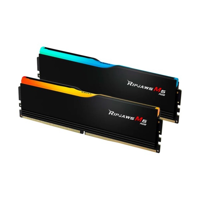 Модуль пам'яті для комп'ютера DDR5 32GB (2x16GB) 5200 MHz Ripjaws M5 RGB Matte Black G.Skill (F5-5200J4040A16GX2-RM5RK)