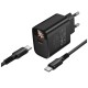 Зарядний пристрій BOROFONE BA97A Ilustre USB-C PD30W digital display + cable USB-C to USB-C Black (6941991120503)