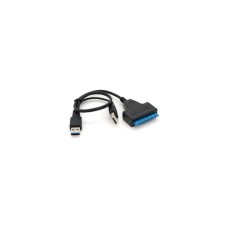 Перехідник USB 3.0 AM + USB 2.0 AM to SATA 0.1m for HDD/SSD black Voltronic (YT-C3.0+2.0-SATA/0.1)