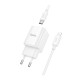 Зарядний пристрій HOCO C148A Charm USB-C PD30W + cable USB-C to Lightning White (6942007630313)