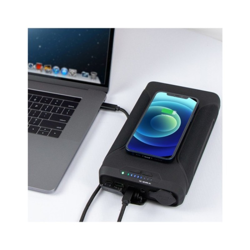 Батарея універсальна PowerPlant 72000mAh, PD/60W, DC 12-24V 9 connectors, QC/3.0, USB-C*2, USB-A, Wireless (PB930456)