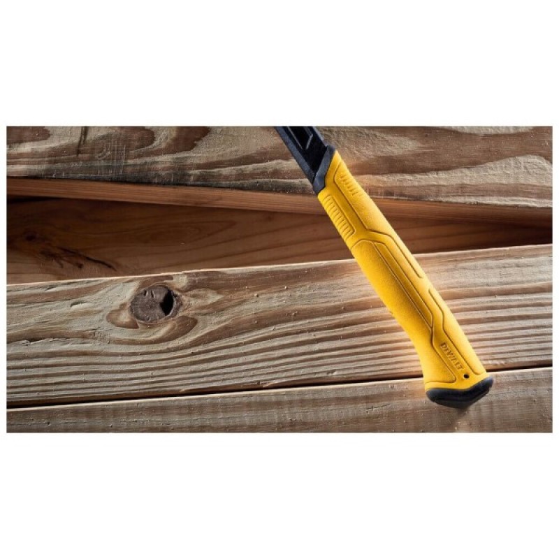 Молоток DeWALT CURVE-CLAW, суцільнометалевий, 454 г, з гвоздодером. (DWHT51002-0)