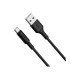 Дата кабель USB 2.0 AM to Micro 5P 1.0m 2A PVC X25 black HOCO (6957531080121)