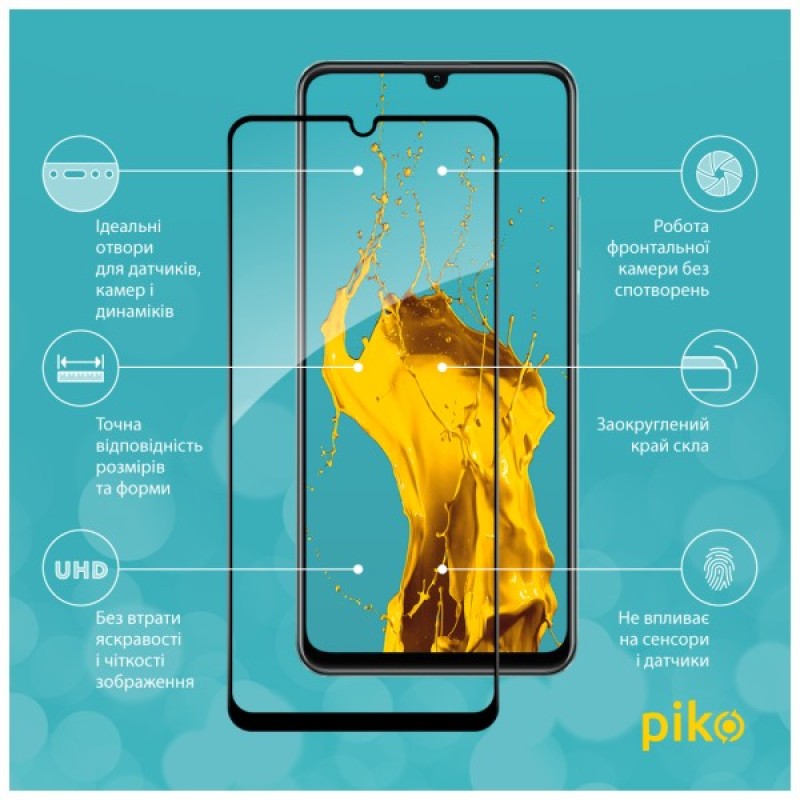 Скло захисне Piko Full Glue RealMe C51 Black (1283126582851)