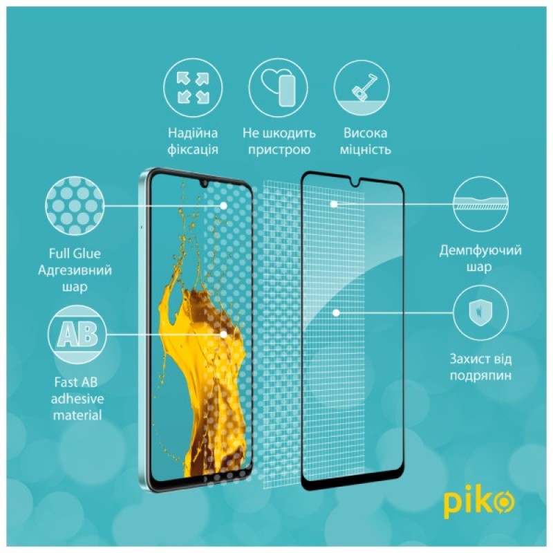 Скло захисне Piko Full Glue RealMe C51 Black (1283126582851)