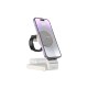 Зарядний пристрій HOCO HOCO CQ3 Motorcycle folding 3-in-1 magnetic wireless fast charger Milky White (6942007602341)
