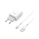 Зарядний пристрій HOCO C73A Glorious 2xUSB + cable Micro 5P 12W White (6931474713063)