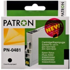 Картридж Patron для EPSON R200/300 BLACK (PN-0481) (CI-EPS-T048140-B-PN)
