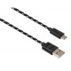 Дата кабель USB 2.0 AM to Micro 5P 2color nylon 1m black Vinga (VCPDCMBN31BK)