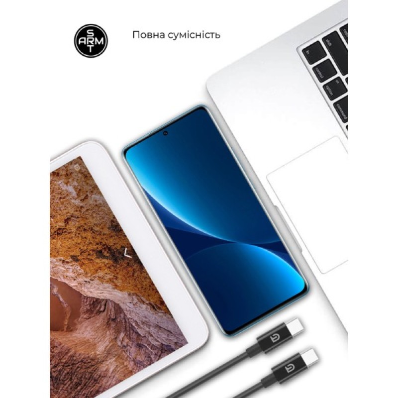 Зарядний пристрій Armorstandart AR-TA800 25W USB-C + cable USB-C to USB-C black (ARM77720)