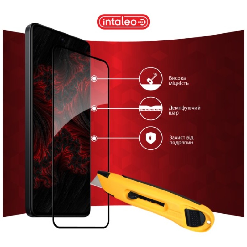 Скло захисне Intaleo Full Glue Xiaomi Redmi 13 Black (1283126592935)