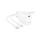 Зарядний пристрій BOROFONE BN28 Fuente USB-C PD30W + cable USB-C to Lightning White (6941991120305)