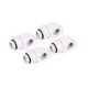 Фітинг для СРО Alphacool Eiszapfen L-connector rotatable - 4pcs Set - White (17619)