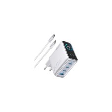 Зарядний пристрій Anker Laptop GaN 140W 3xUSB-C PD3.1 + USB-A + display + cable Silver (B2697G41)