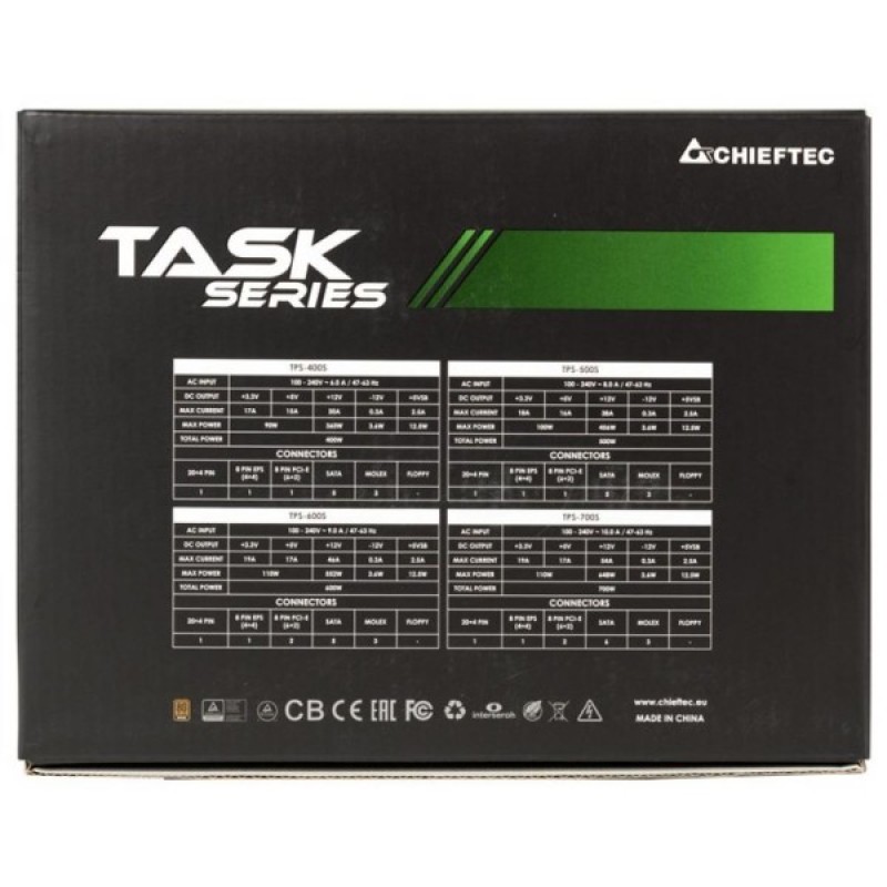 Блок живлення Chieftec 500W Task (TPS-500S)