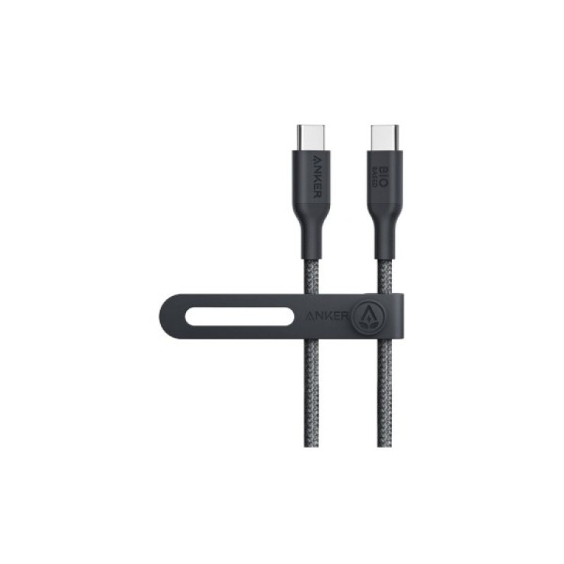 Дата кабель USB-C to USB-C 1.8m 140W bio-nylon 544 black Anker (A80F6H11)
