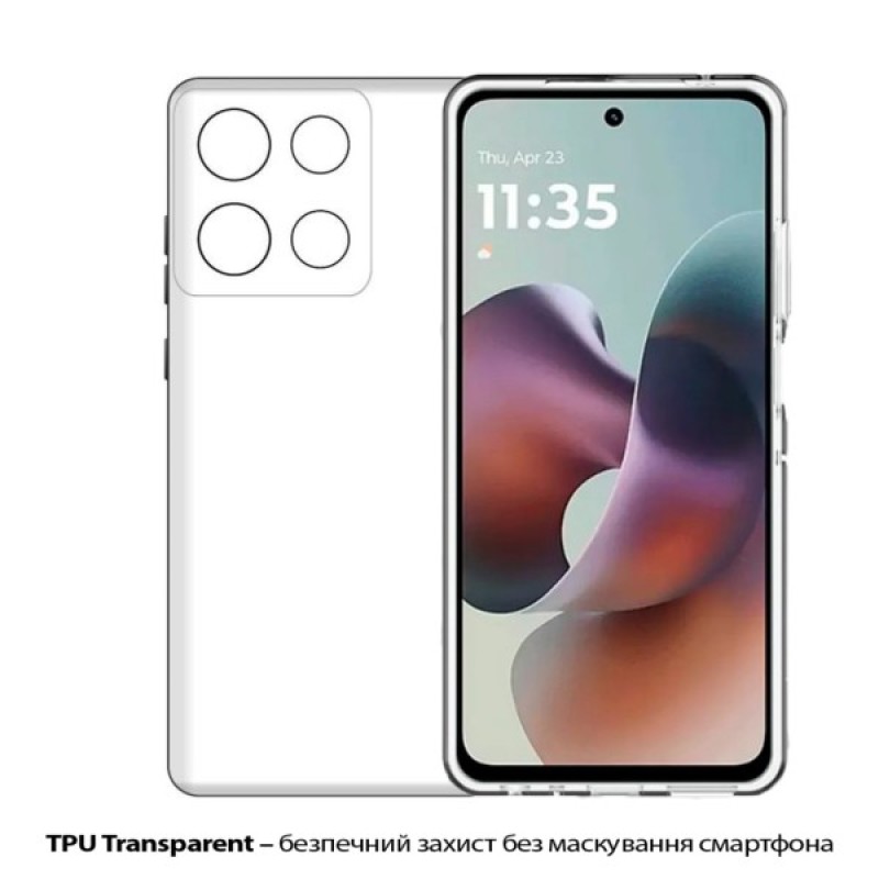 Чохол до мобільного телефона BeCover Silicone Motorola Moto G56 Transparent (713767)