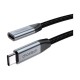 Дата кабель USB-C 3.1 AM/AF 2.0m 10Gbps 100W nylon braid Choetech (XCC-1039-CA-GY)
