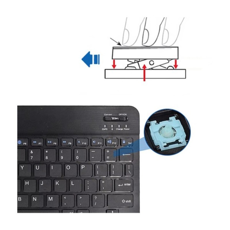 Клавіатура BeCover (245х150 мм) Bluetooth UA Black (713405)