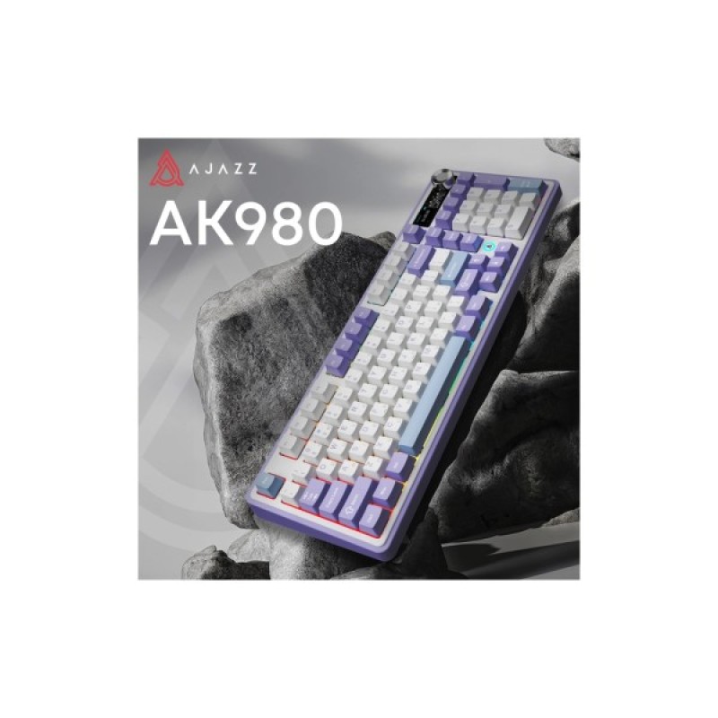 Клавіатура Ajazz AK980 Clear Sky Switch Purple RGB USB/Wireless/Bluetooth UA Purple (AK980-CS-PWB)