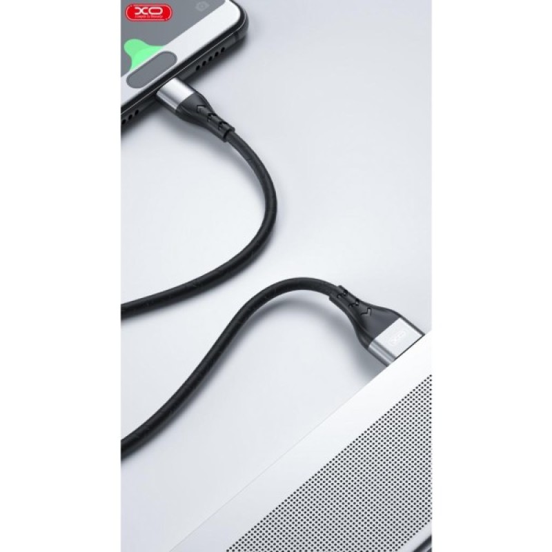 Дата кабель USB 2.0 AM to Lightning 1.0m 2.4A double-side grey XO (NB188-L-1-GR)