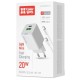 Зарядний пристрій ColorWay C101A GaN Mini 20W PD PPS USB-C + USB-A QC4.0 + cable USB-C to USB-C black (CW-CHS062PDC-WT)