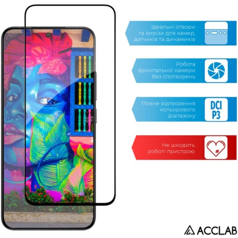 Скло захисне ACCLAB Full Glue Xiaomi 14 Black (1283126591280)