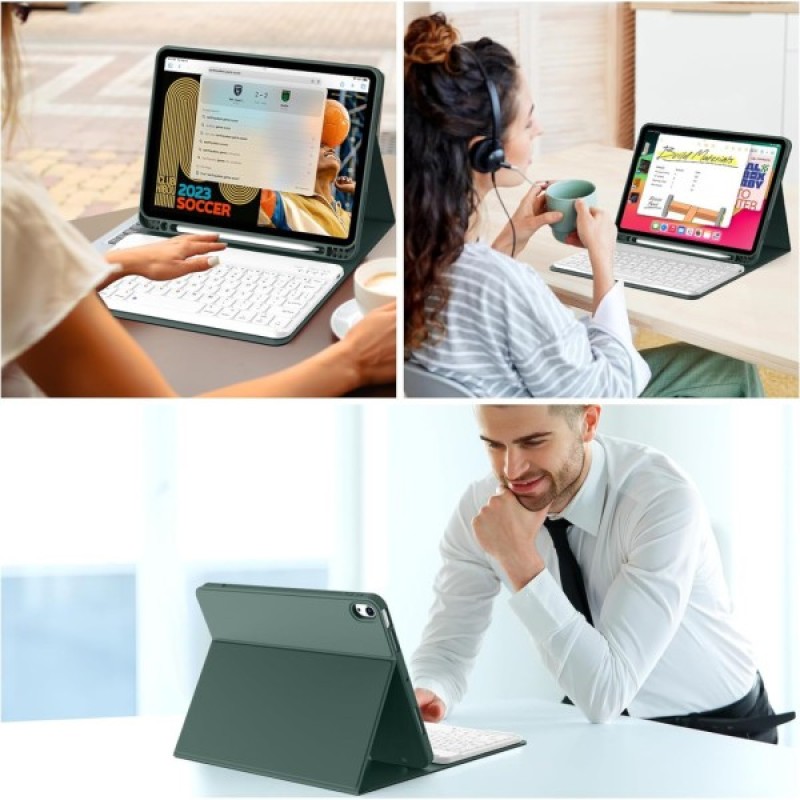 Чохол до планшета BeCover Keyboard Apple iPad Air 11" M2/M3 (2024/2025) Dark Green (711395)