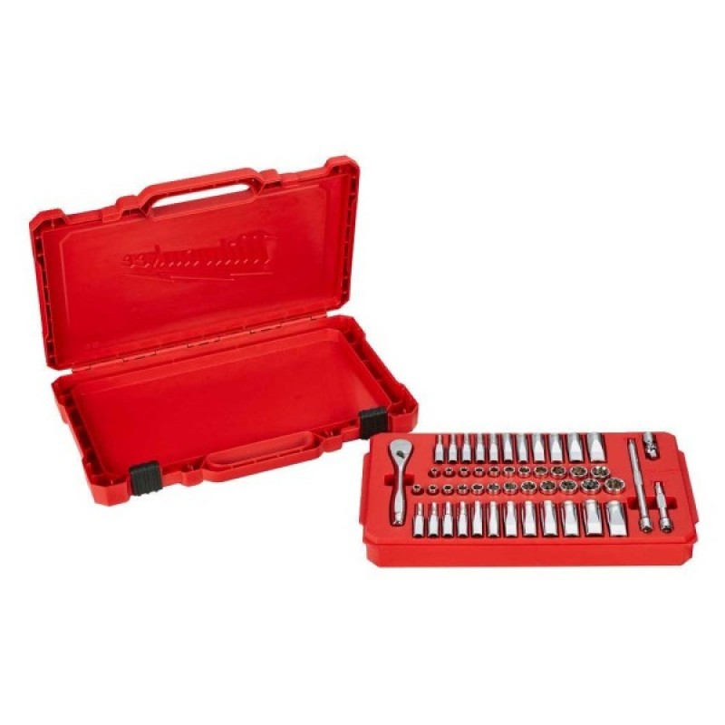 Набір головок Milwaukee 1/4", 50шт, з тріскачкою, кейс (4932464944)