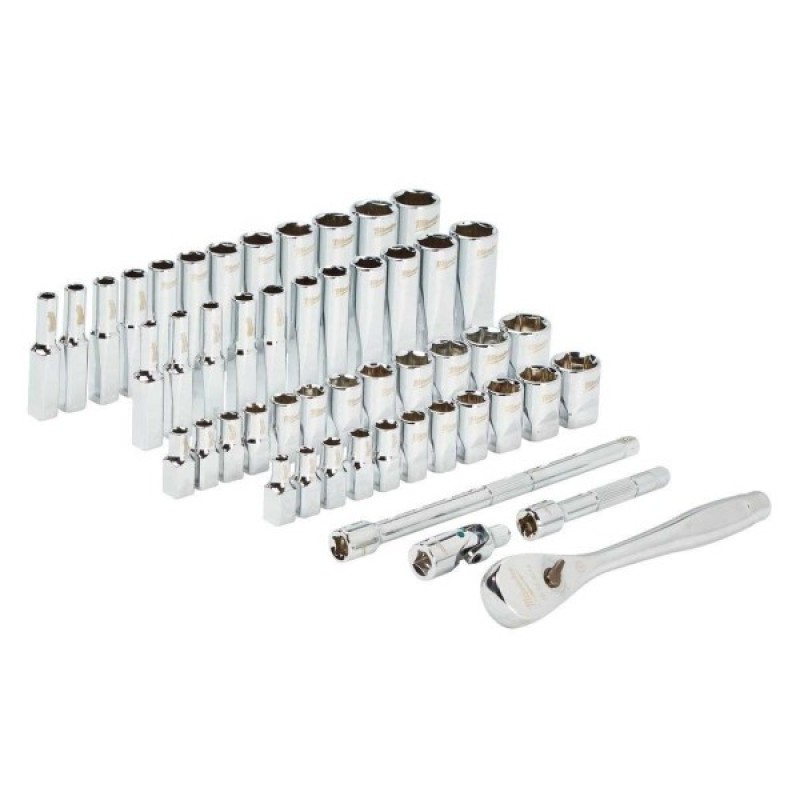 Набір головок Milwaukee 1/4", 50шт, з тріскачкою, кейс (4932464944)