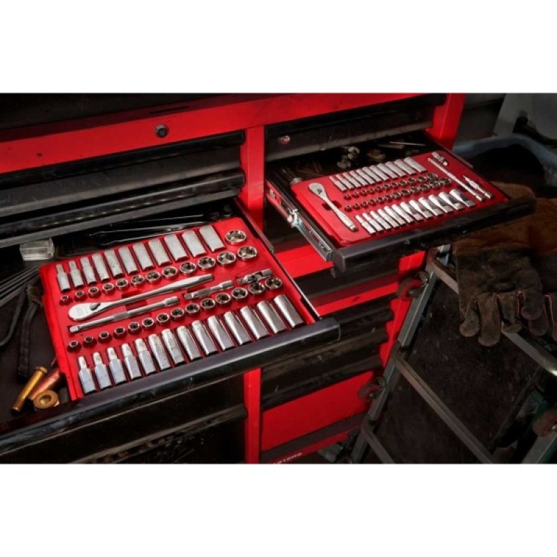 Набір головок Milwaukee 1/4", 50шт, з тріскачкою, кейс (4932464944)