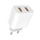 Зарядний пристрій Denmen 2xUSB 2.4A white (DM-DC05-WH)