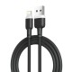 Дата кабель USB 2.0 AM to Lightning 1.0m 2.1A silicone black XO (NB208-L-1-BK)