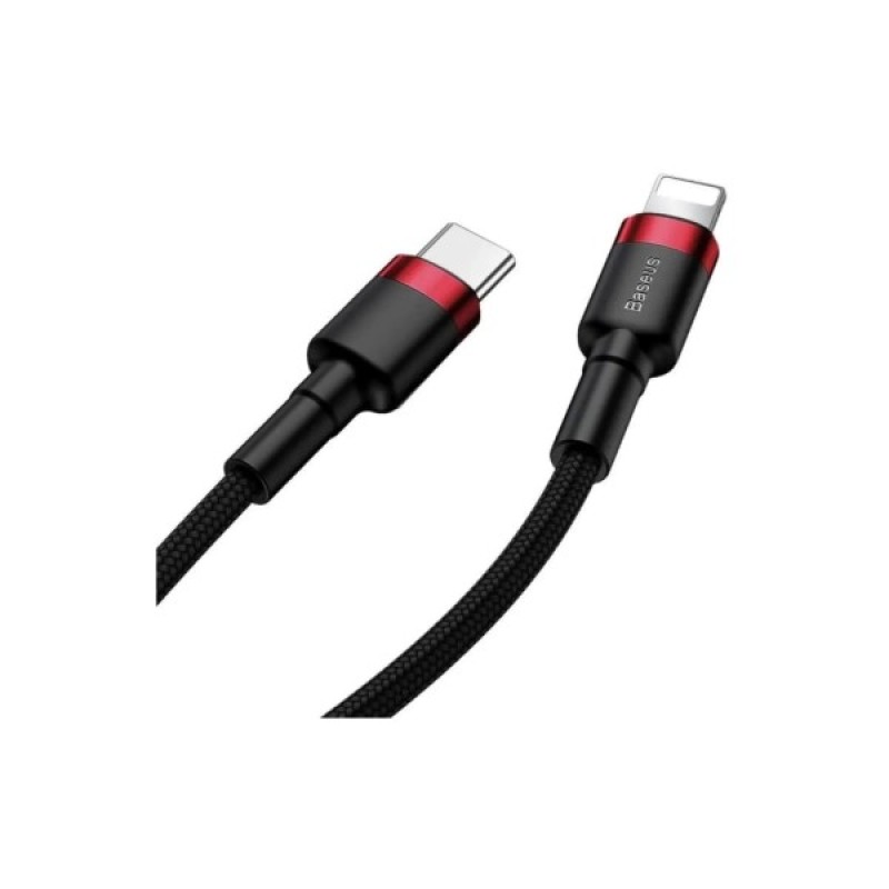 Дата кабель USB-C to Lightning 1.0m Cafule PD 20W red+black Baseus (CATLKLF-91)