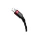 Дата кабель USB-C to Lightning 1.0m Cafule PD 20W red+black Baseus (CATLKLF-91)