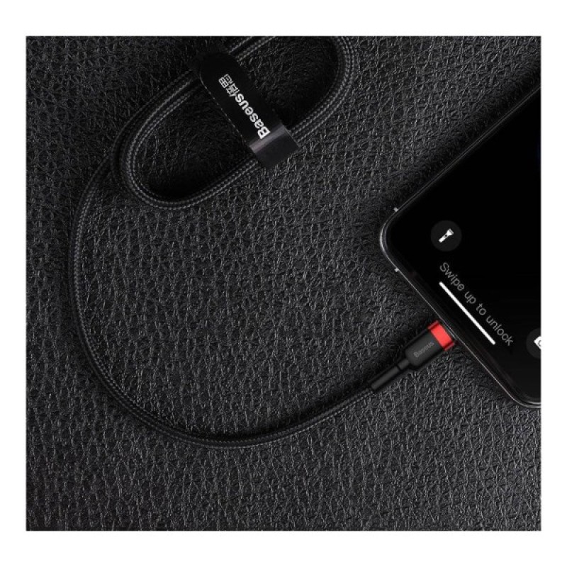 Дата кабель USB-C to Lightning 1.0m Cafule PD 20W red+black Baseus (CATLKLF-91)