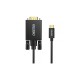 Кабель мультимедійний USB-C to VGA 1.8m FHD60Hz black Choetech (XCV-1801-BK)