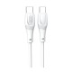 Дата кабель USB-C to USB-C 1.0m 60W High Elastic Zeus XO (NBQ239B_White)