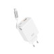 Зарядний пристрій XO 1xUSB-C + 1xUSB QC30W GaN + cable USB-C to USB-C white (XO-CE31)