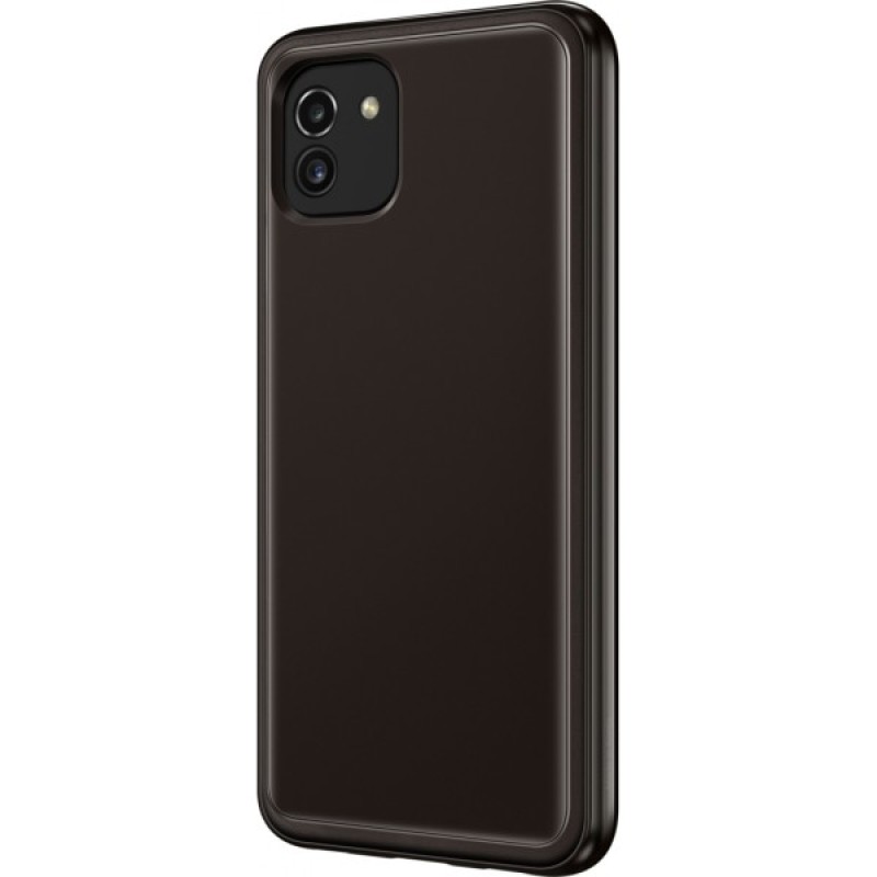 Чохол до мобільного телефона Samsung A03 Soft Clear Cover Black (EF-QA035TBEGRU)