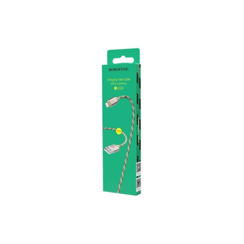 Дата кабель USB 2.0 AM to Lightning 1.0m 2.4A Gold BOROFONE (BX24LG)