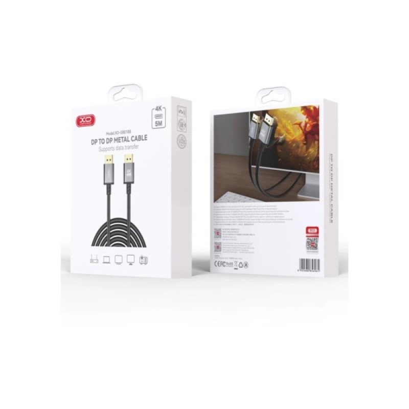 Кабель мультимедійний DisplayPort to DisplayPort 5.0m v1.2 tranish XO (GB018B-DP.tranish)