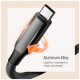 Дата кабель USB-C to USB-C 1.0m (PVC+Aluminum Alloy) (PD Fast Charging 240W) 5А black ColorWay (CW-CBPDCC069-BK)
