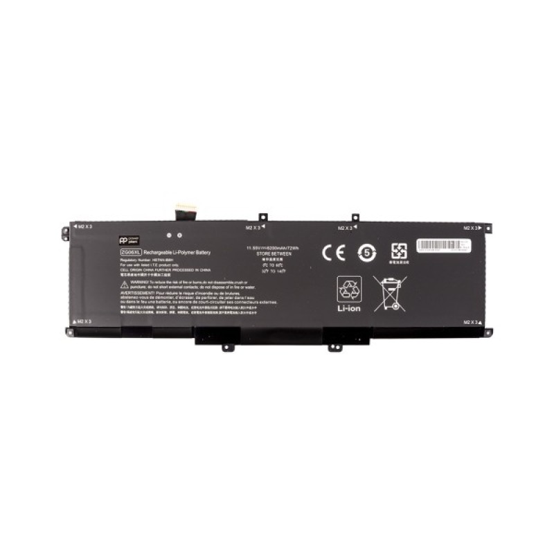 Акумулятор до ноутбука HP ZBook Studio X360 G5 (ZG06) 11.55V 6200mAh PowerPlant (NB462353)